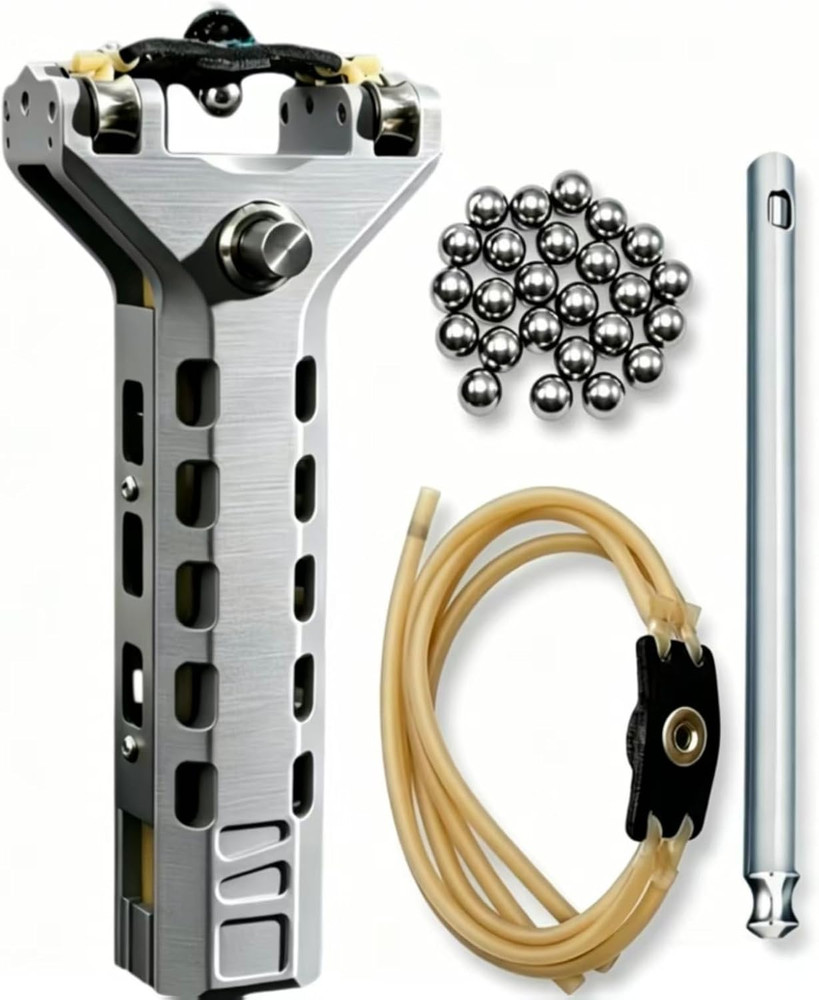 Slingshot with Aluminum Alloy Components and Magazine, Auto & Semi-Auto Loading
