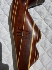 Beautiful Vintage Chuck Perez Recurve Bow RH 50# @ 28″ 62″ 57” 1980