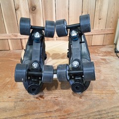 Pacer GTX 500 Roller Skates Unisex 7 Black Quad Mach-5 Wheels Rink Speed Boots