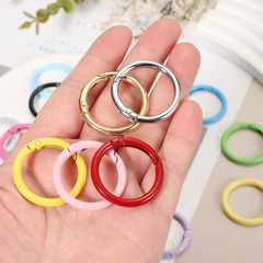 1″ Spring O Rings, Spring Snap Keyring for Handbag, 12 Pack Silver