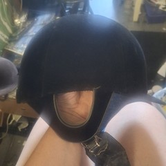 Vintage Crown Shield Equestrian Riding Helmet