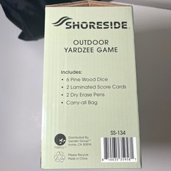 Jumbo Wooden Dice for Backyard Outdoor Games with Laminated Scoresheets & Bag