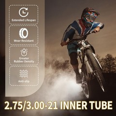 2.75/3.00-21” Heavy Inner Tube, 80/100-21(300/325-21) Tire, 21 Inch Inner Tub…