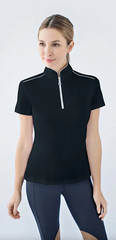 Chestnut Bay Performance Rider Sky Cool Short Sleeve-M-Black