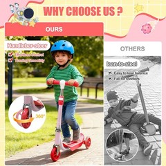 Kick Scooters for Kids 3-5 5-7 Years Age – Handlebars Flexible Steer,Height Adju