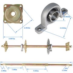 32» Go Kart Rear Axle Kit + Brake Assembly +Sprocket Hub Drift Trike