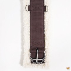 62HI HILASON Western Horse Nylon Cinch With White Fleece