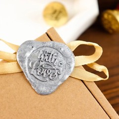 Set of GOLD SILVER Wedding Invitation Envelope Wax SEAL STAMP Kit Party Events