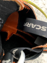 Scarpa Vapor Italy EU 43.5 Orange Suede Lace Up Rock Climbing Shoes M 10 W 11