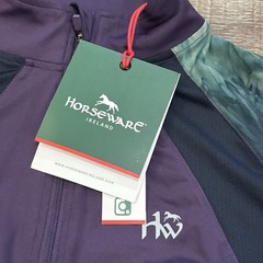 Horseware New Aveen short sleeve quarter zip shirt Elderberry XL $69 purple F4