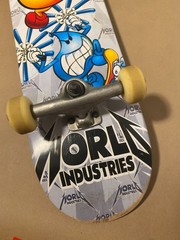 2001 Flame Boy Heavy Metal Team Vintage Rare World Industries Skateboard Deck