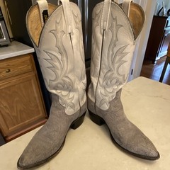 Dan Post Western Cowboy Boots Gray Suede Leather Men’s US 10 D, MPN 1091401