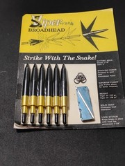 Vtg Viper Broadhead Hunting Arrowheads Strike With The Snake in Original Package