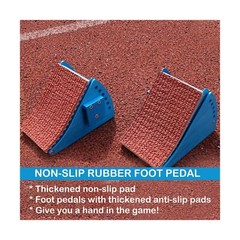 32in High-Level Starting Blocks 6 Angle Adjustable Pedals Aluminum Running Tr…