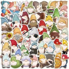50 Pack of Cute Gnome Stickers for Laptop/Water Bottle/Phone Case/iPad/Tumbler
