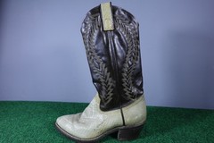 Texas Western Cowboy Boots Rattle Snake Print Mens Size 8.5 D