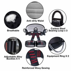 HandAcc Waist: 30″-51″ (75cm to 130cm), Leg: 20″-31″ (50cm 80cm), Black