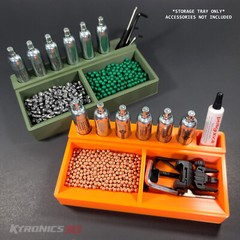 12-Gram C02 Cartridge Storage Tray for Airsoft Air Gun BB Pellet 3D Organizer