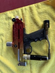 32 Degrees Mechanical Auto Cocker Paintball Gun Marker Sunset Fade￼