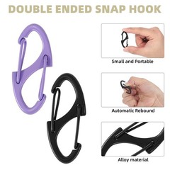 20 Pcs Alloy S Carabiner Clips, Dual Opening Design, Keychain Spring Snap Hoo…