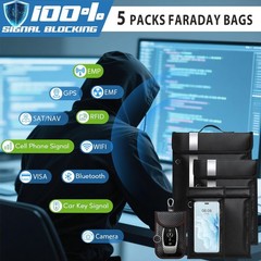 Faraday Bags EMP Proof,Anti-Tracking Faraday Bag For Phones&Laptops & Tablets…