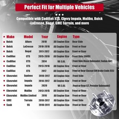 1pcs 513288 Front/Rear Wheel Bearing Hub Assembly, 5-Lug, Fits Cadillac XTS 2…