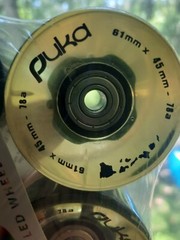 Skateboard Wheels (X4) ***NO BATTERIES REQUIRED*** puka brand. light up wheels.