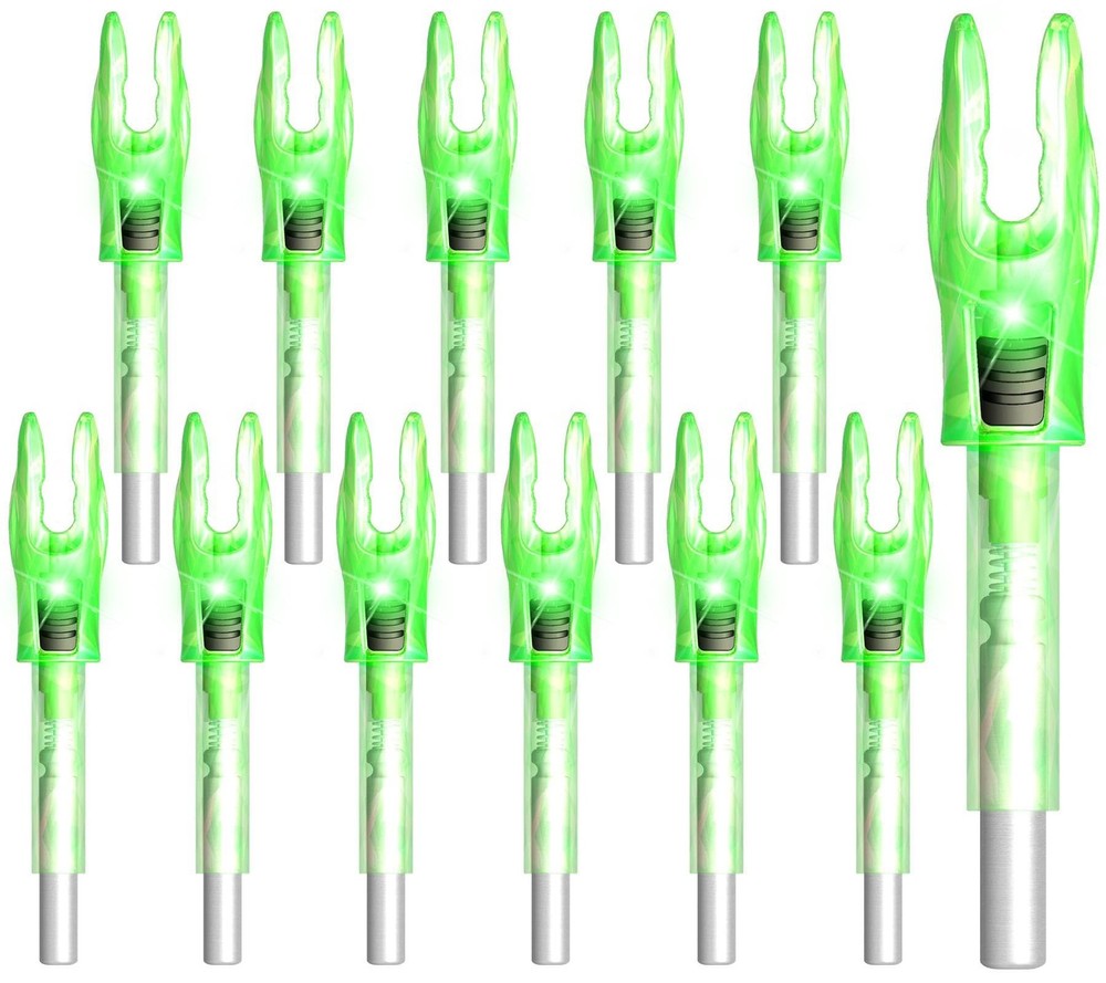XHYCKJ 6/12PCS G Lighted Nocks for Arrows with 165 204 233 244 246 Inside