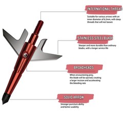 12Pcs Hunting Swhacker Broadheads 100 Grain Compound Bow Crossbow Arrow Tips