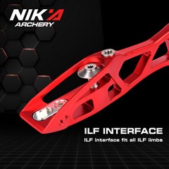 23in Archery Recurve Bow Riser ILF Aluminum Alloy Takedown Right Handle Shooting