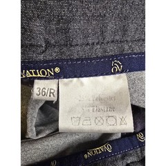 Ovation SoftFLEX Grip-Tec Full Seat Breeches Size 36R Grey Denim Equestrian…