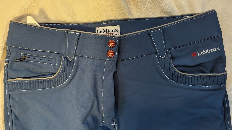 LeMieux Womens 30 Navy Blue Silicone Full Seat Grip Riding Breeches Pants
