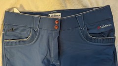LeMieux Womens 30 Navy Blue Silicone Full Seat Grip Riding Breeches Pants