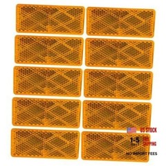 10x Amber Class A 70mmx30mm (2.75″x1.18″) Rectangular Reflector 10X AMBER
