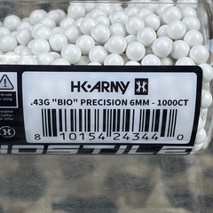 NEW HK Army Hostile Bio Airsoft BB’s – .43g – 1000ct – White