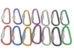 3″ LOCKING D-CLIP HOOKS utility aluminum Carabiner FOR camping/hiking/climbing