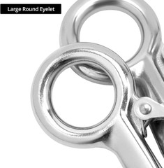 4 Pack 304 Stainless Steel Safety Snap Hooks 4 5/8in Fast Eye 1100lb Heavy Loads
