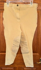 Horse Back Riding Breeches Pants Beige Women’s Size 34 Long Inner Knee Pads