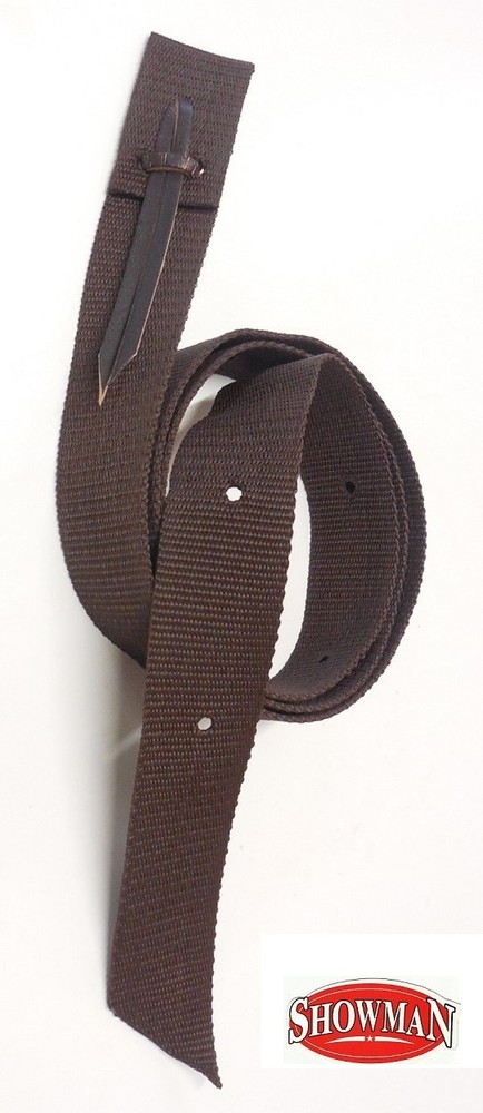 Tie Strap Cinch Double Ply Nylon Brown with Punched Holes New Free Shipping