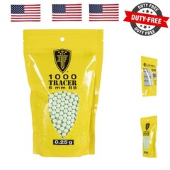 Tracer BBS Glow-in-The-Dark 6mm Airsoft BBS Ammo, 1000 Count
