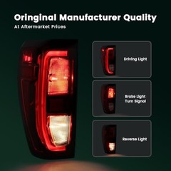 Halogen Tail Light Assembly Compatible with 2019-2024 Sierra 1500/2500 HD/3500