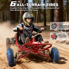 Electric Go Kart 2000W Motor Go Kart Premium Steel Tubular Frame 3 Speed 30MPH