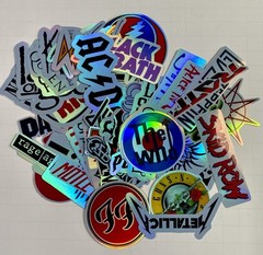 50 Large Classic Rock Stickers 50s 60s 70s 80s 90s Rock & Roll Waterproof Large