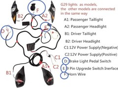 9-Pin 12V Golf Cart LED Light Turn Signal Kit w/Horn Brake Hazard Light Switch,