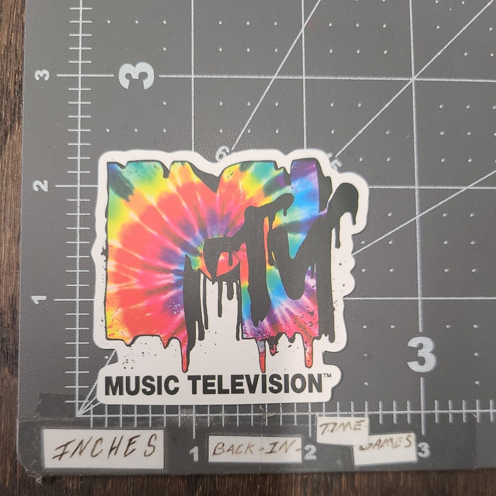 Tie Dye Mtv Logo Sticker For Skateboard Bottle Guitar Phone Ect Mat35