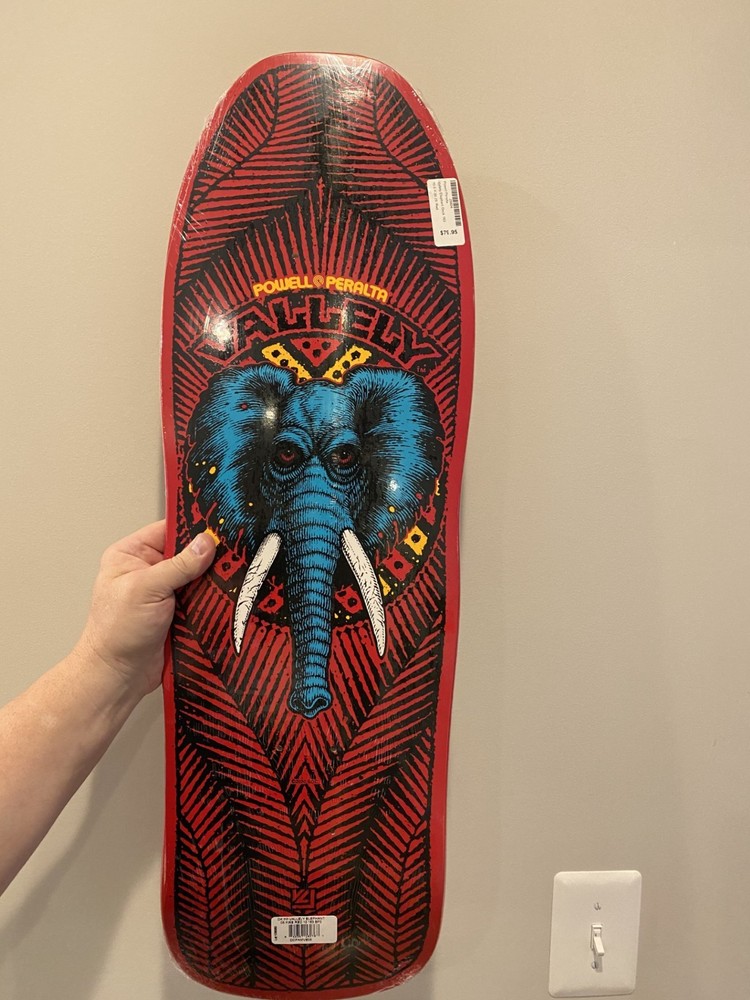 Powell Peralta 10 in x 30 in Vallely Elephant Skateboard Deck – Red