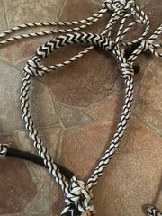 Custom Bosal/Rienda Set Black And White/ Bosal Charro Cabresto Headstall