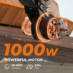 Electric Scooter Adults 1000W 38Miles Long Range 28MPH Folding E-Scooter w/ APP