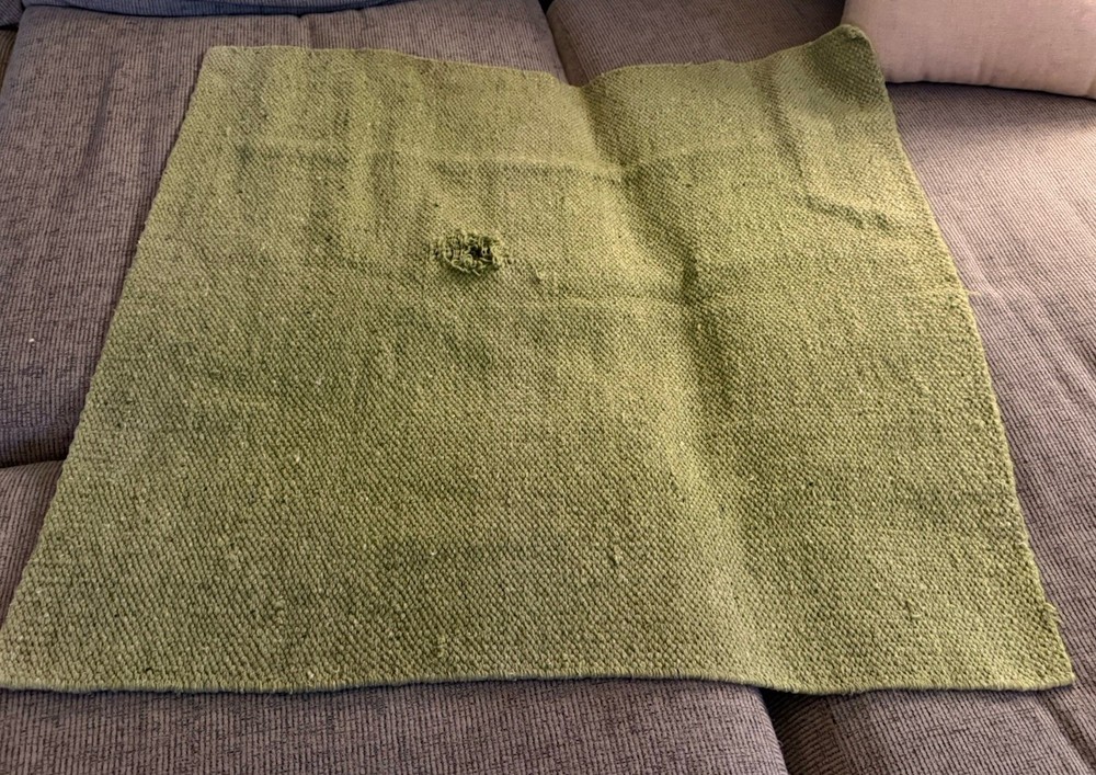 Western Saddle Blanket Cotton Blend 32×35 Light Green