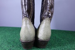 Texas Western Cowboy Boots Rattle Snake Print Mens Size 8.5 D